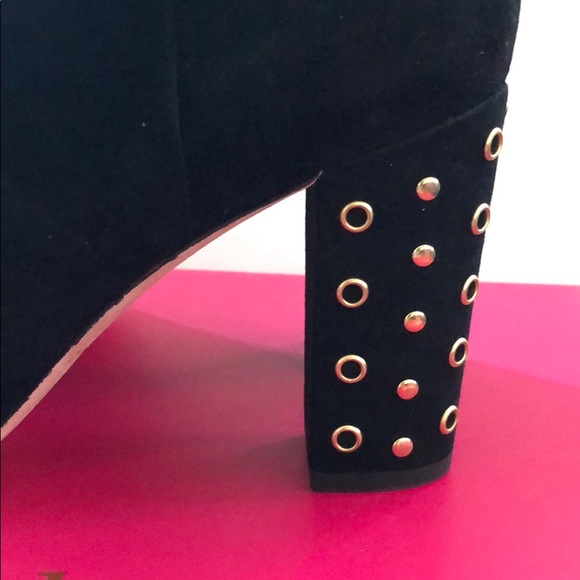 NWT Kate Spade Black Suede Cirra Boots, Size 8 - Picture 4 of 8